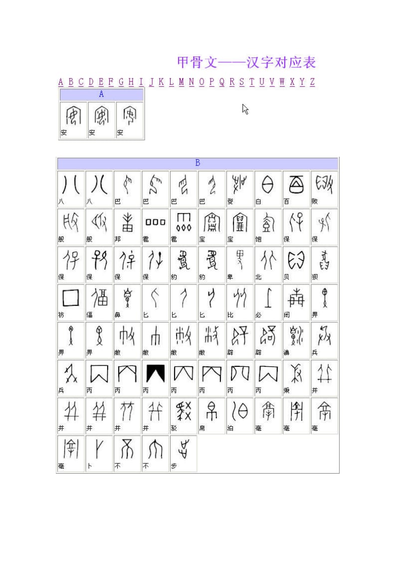 全部甲骨文对照表.doc_第1页