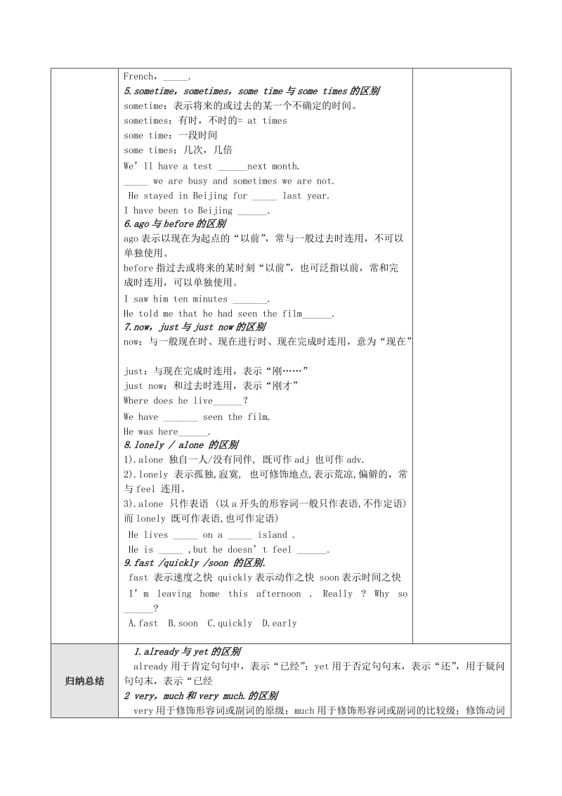 山东省高唐县实验中学九年级英语全册 副词复习教案 人教新目标版.doc_第2页