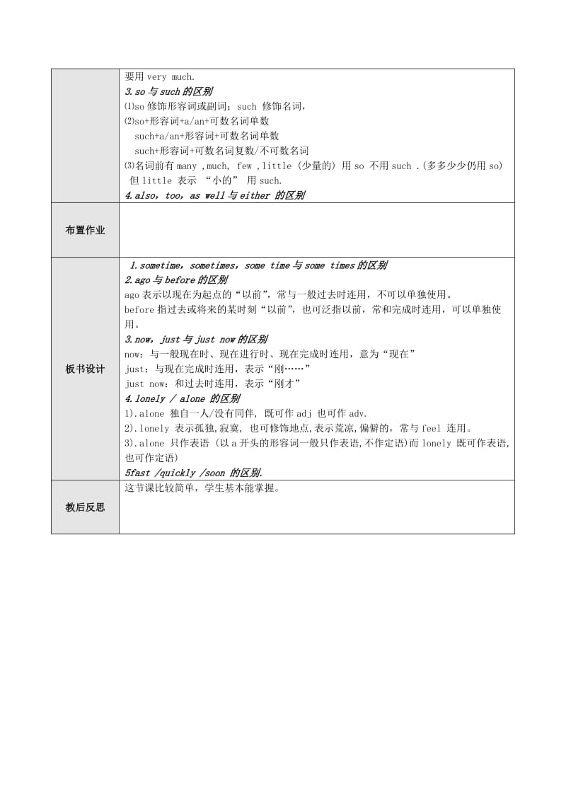 山东省高唐县实验中学九年级英语全册 副词复习教案 人教新目标版.doc_第3页