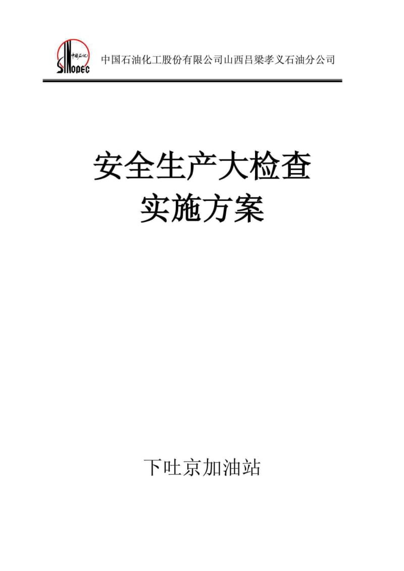 加油站安全生产大检查活动方案.doc_第1页