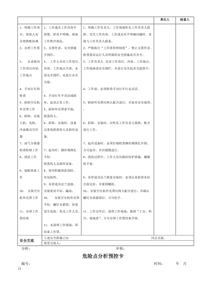 华能火电厂空压机危险点分析预控卡汇编.doc_第3页