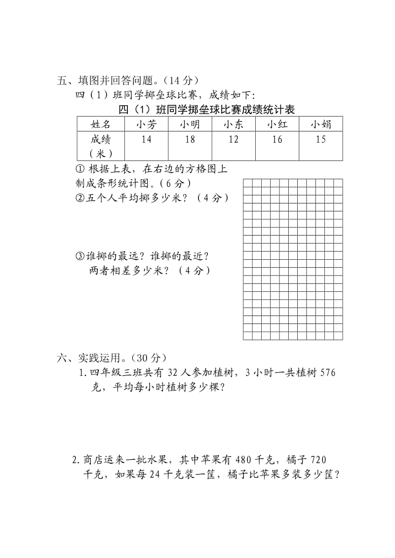 新人教版小学四年级下册数学期中试题.doc_第3页