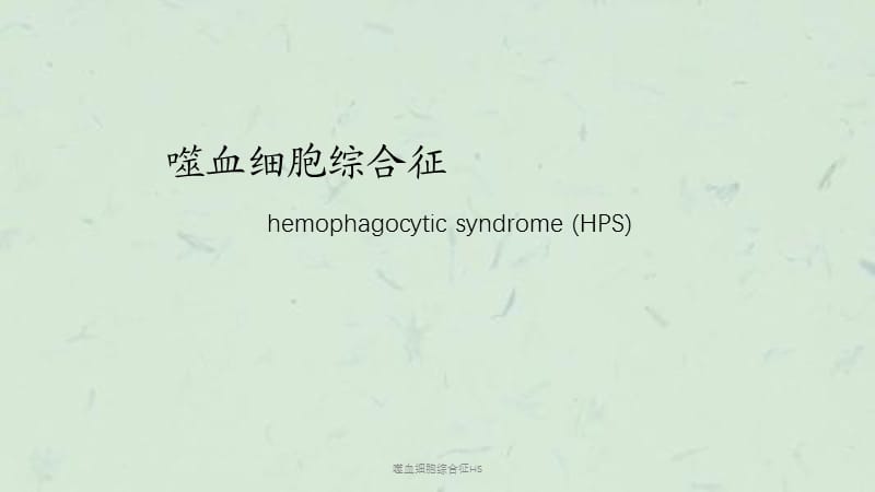 噬血细胞综合征HS课件.ppt_第1页