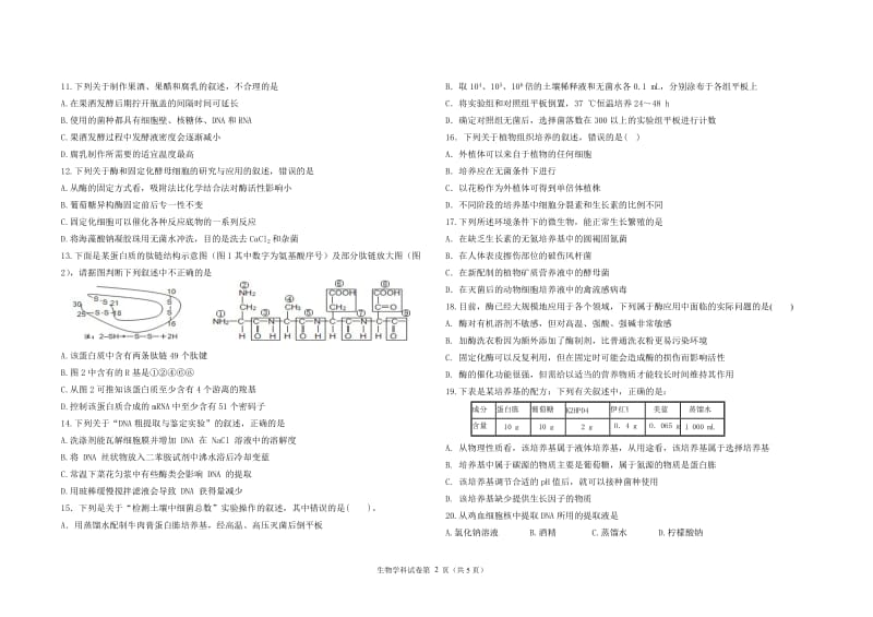 高二生物试题及答案.doc_第2页