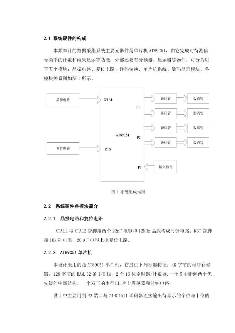 中北大学单片机数字频率计课程设计.doc_第2页