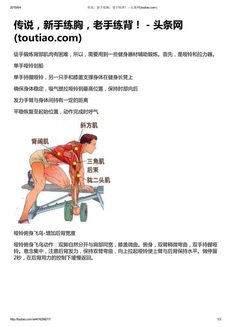 传说新手练胸老手练背！ .pdf_第1页