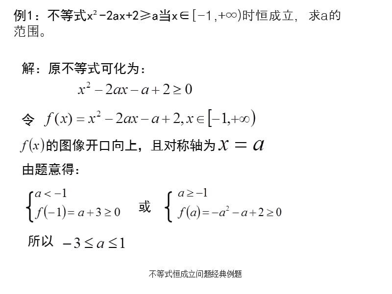 不等式恒成立问题经典例题（经典实用）.ppt_第1页