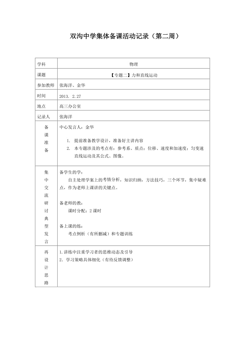 双沟中学物理集体备课活动记录.doc_第2页