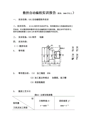 数控自动编程实训报告(要求3000字以上).doc