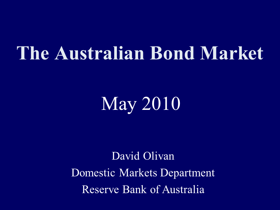 Australian Bond Market.ppt_第1页