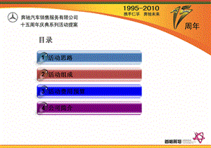 【广告策划PPT】1995奔驰周年庆策划案.ppt