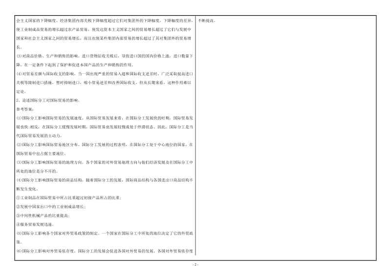 国际贸易【9048】西南大学网教1612课程考试试题卷及参考答案.doc_第2页