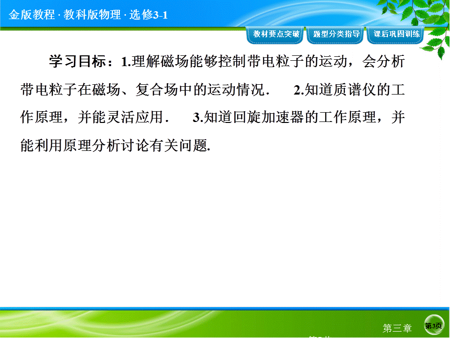 金版高中物理一轮复习：第三章 磁场35.ppt_第3页