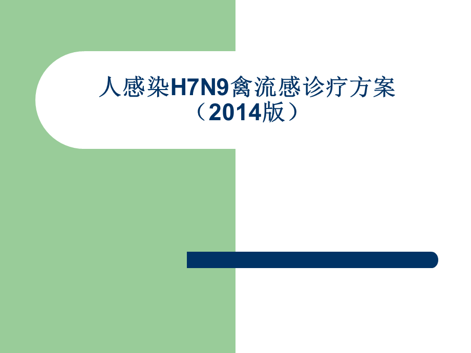 人感染H7N9禽流感诊治方案.ppt_第1页