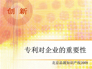 专利发展对企业的重要性.ppt