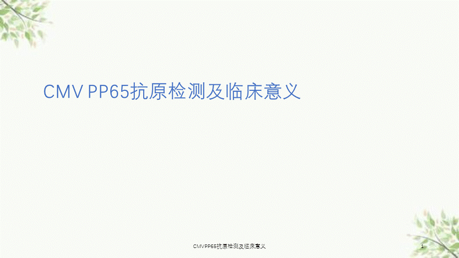 CMVPP65抗原检测及临床意义课件.ppt_第1页