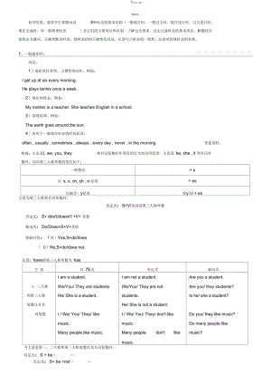 初中英语时态总结(较简单).docx