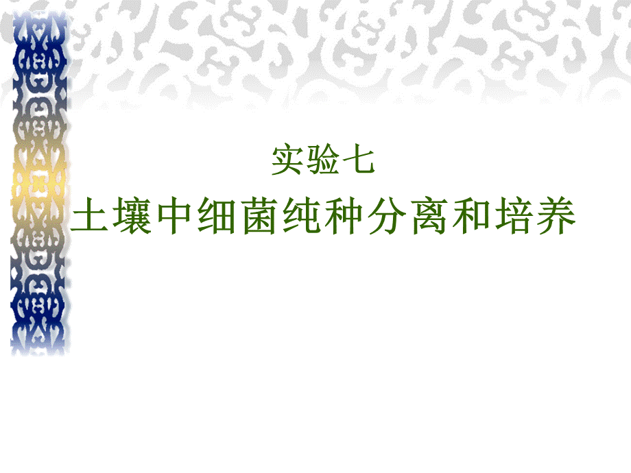 土壤中细菌纯种分离和培养.ppt_第1页