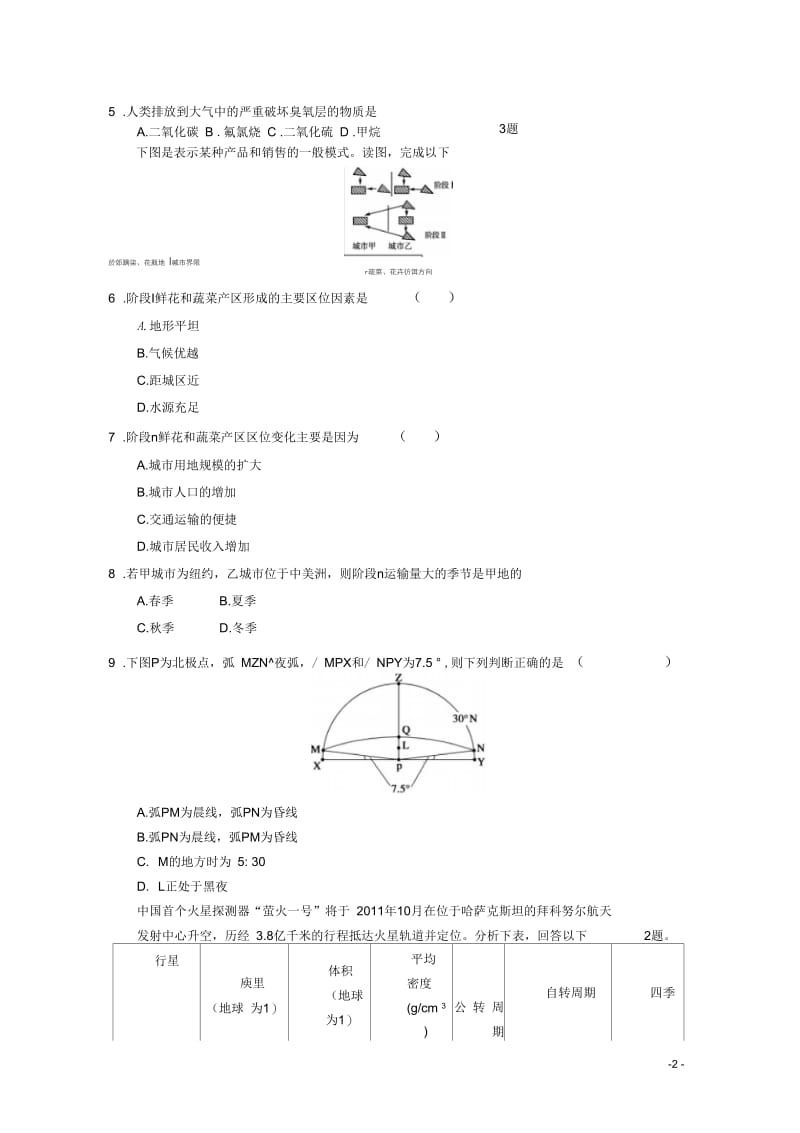 2012届高考地理二轮复习专题高考冲刺综合练习75.docx_第2页