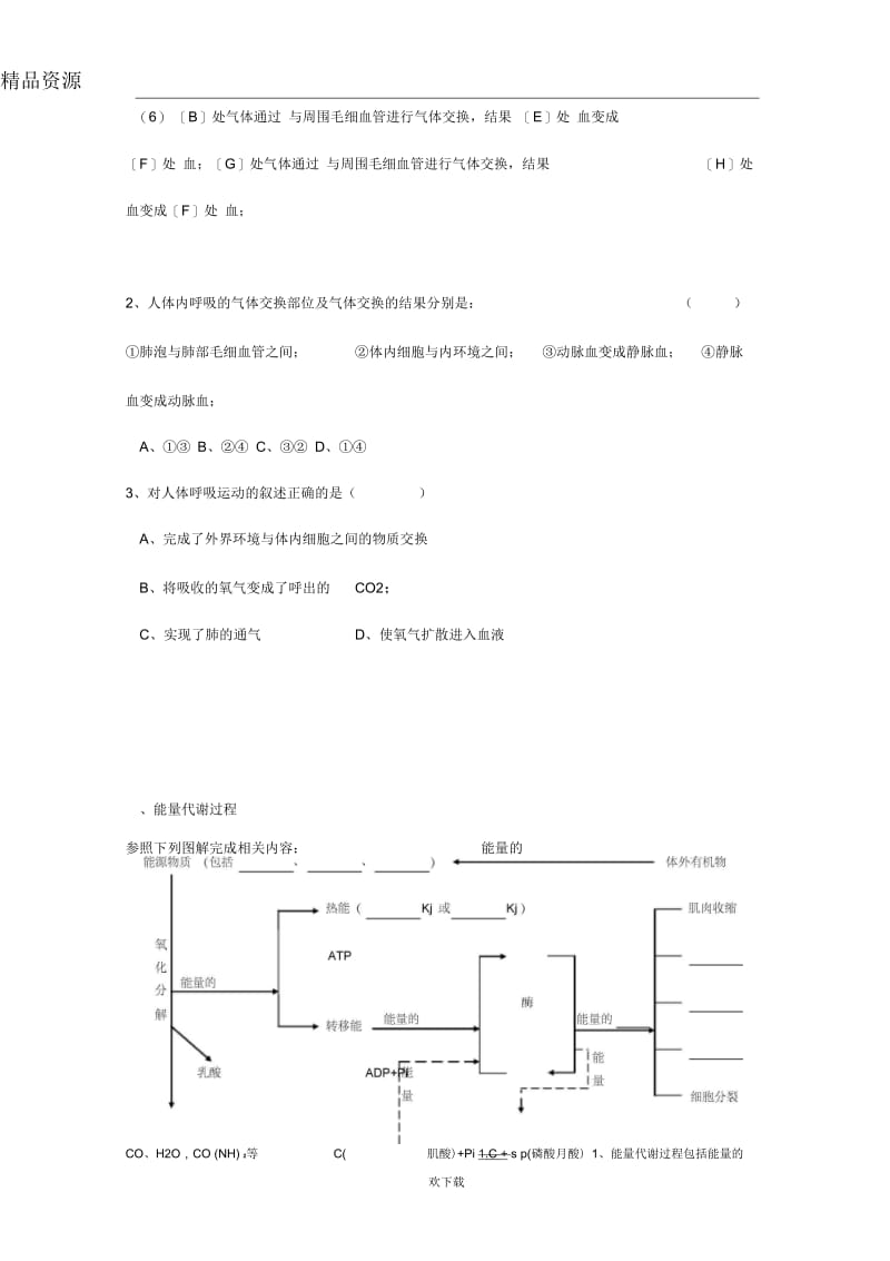 《能量代谢》课堂教学提纲.docx_第2页