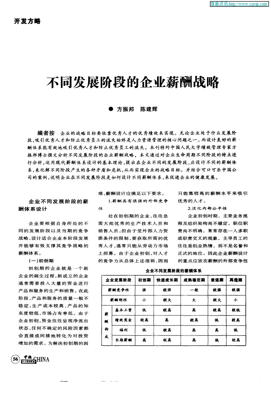 不同发展阶段的企业薪酬战略.ppt_第1页