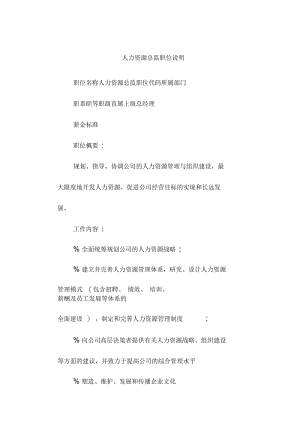 人力资源总监职位职责.docx