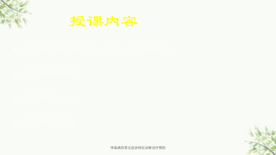 传染病的常见症状特征诊断治疗预防课件.ppt_第2页