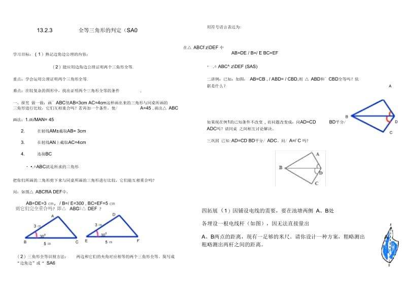 1321三角形的判定SAS.docx_第1页