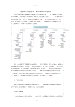 电商网站运营管理：数据化指标运营管理.docx