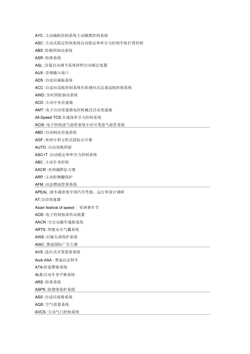 汽车行业字母简写含义大全解析.docx_第2页