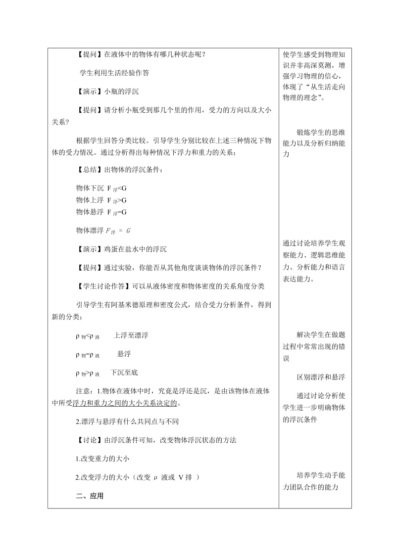 人教版九年级物理下册《老而现代的力学第十四章 压强和浮力六、浮力的应用》教案_6.docx_第2页