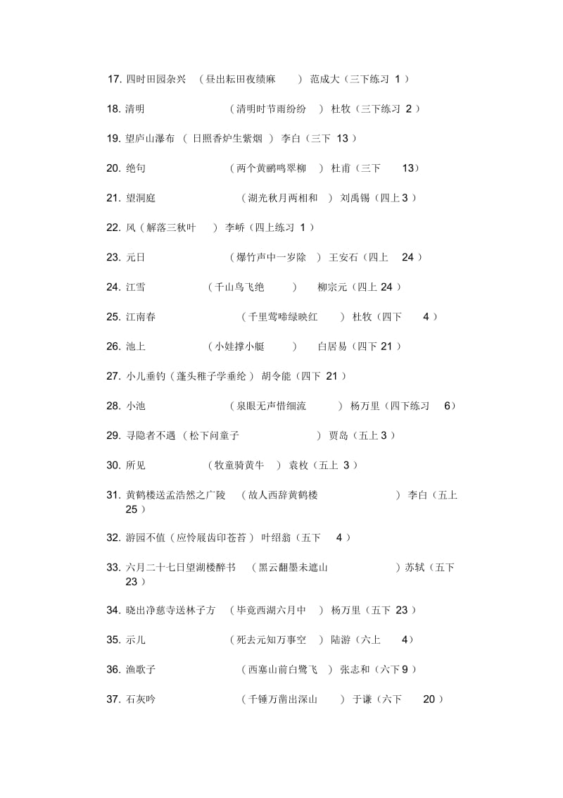 学业质量检测古诗文复习内容与要求.docx_第2页