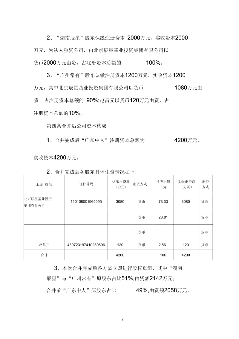 公司合并协议(广东中人).docx_第2页