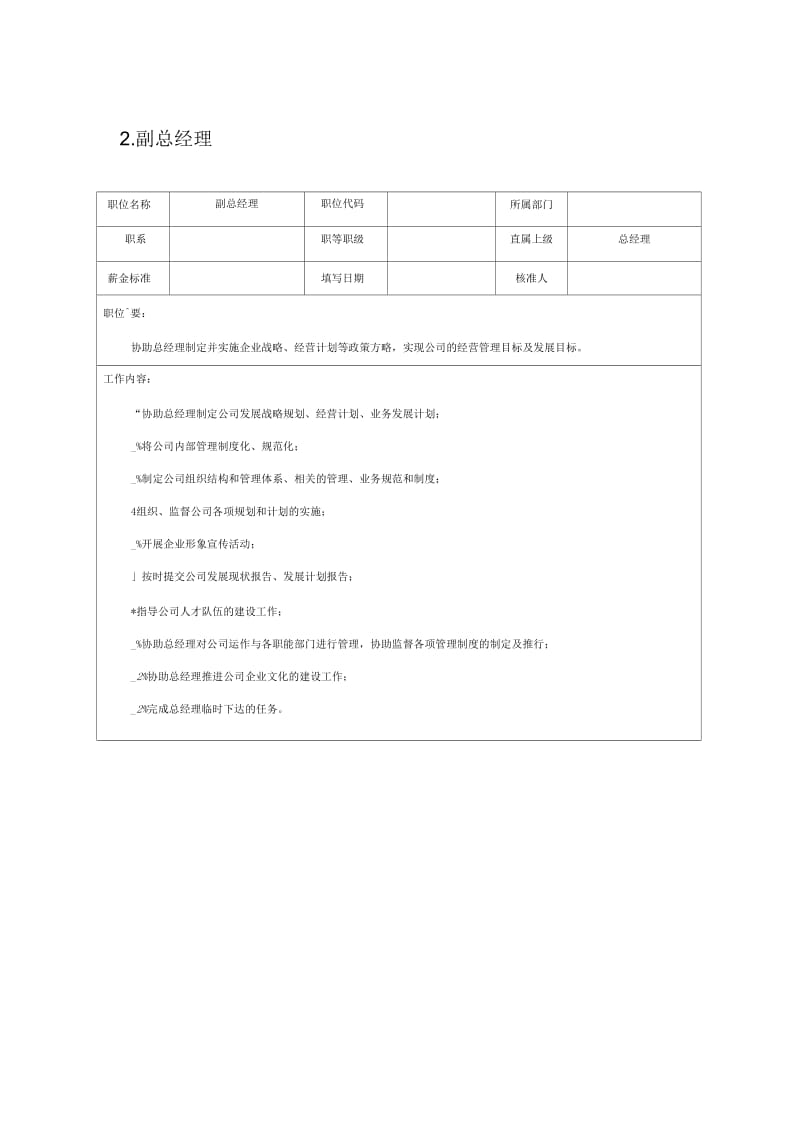 【职位描述】副总经理.docx_第1页