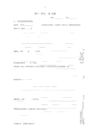 盐化肥(基础+练习题).docx