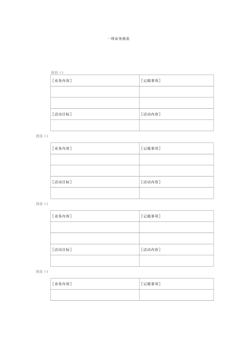 一周业务报表.docx_第1页