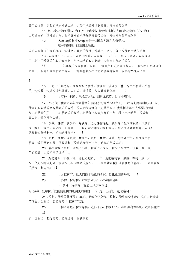 植树节微信祝福语范例精选.docx_第3页