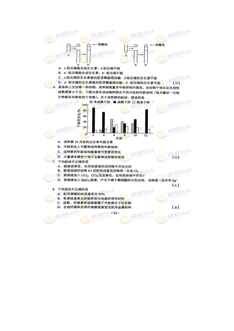 2012高考理综试卷及参考答案（新课标全国卷）（适用于河北、宁夏、吉林、黑龙江、山西、河南、云南、内蒙古、新疆）word版.docx_第2页