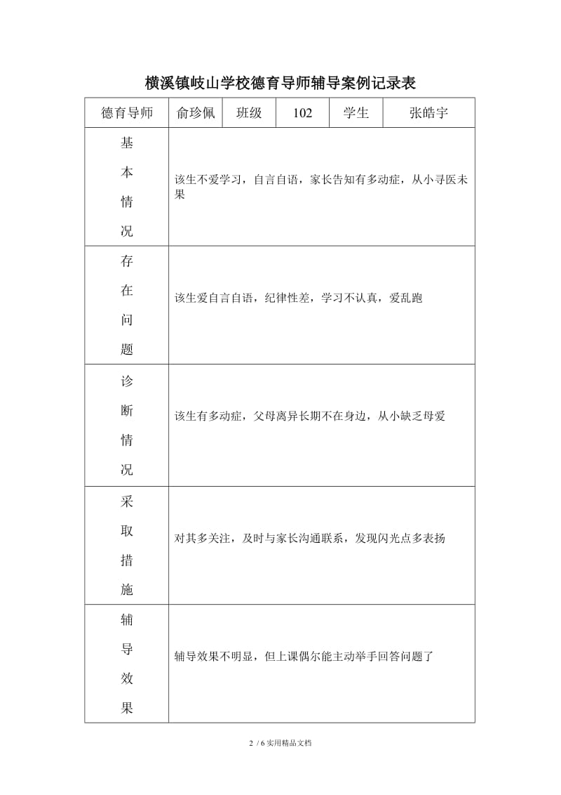 德育导师案例辅导记录表.doc_第2页