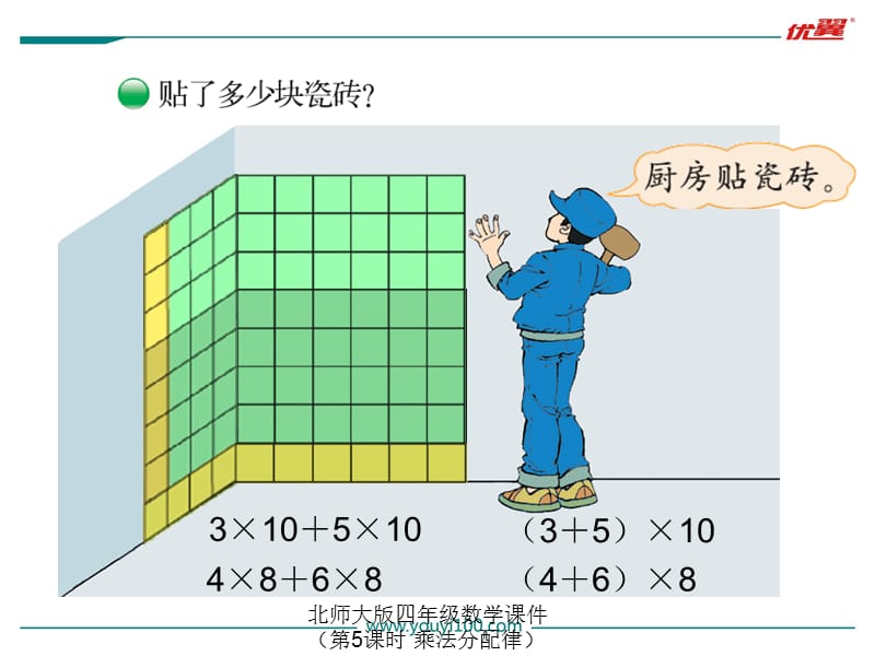 北师大版四年级数学课件（第5课时 乘法分配律）（经典实用）.ppt_第2页