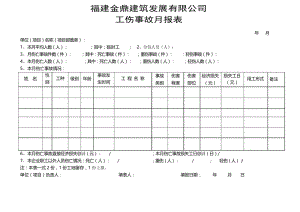 (完整版)工伤事故月报表.docx