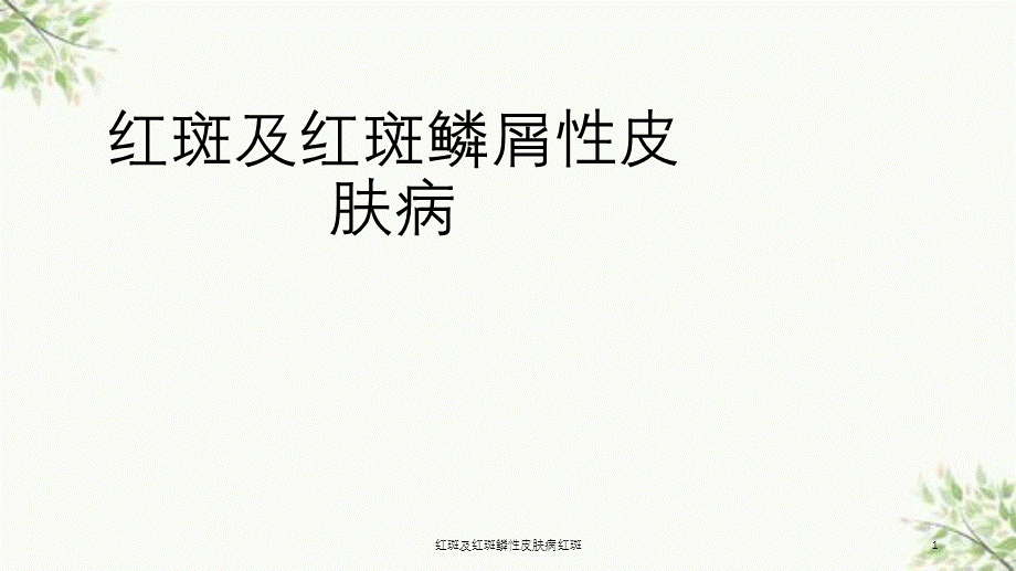 红斑及红斑鳞性皮肤病红斑课件.ppt_第1页