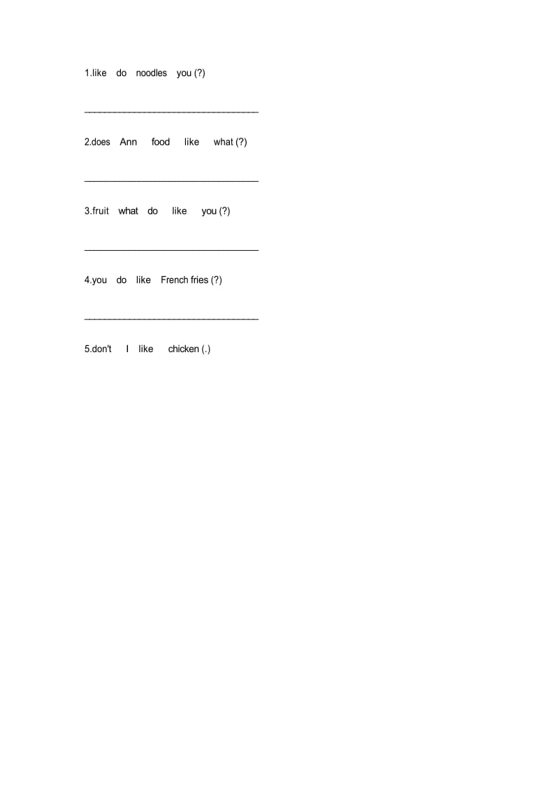 Unit 7 At the Restaurant Lesson 1 What do you like 同步练习1.docx_第2页