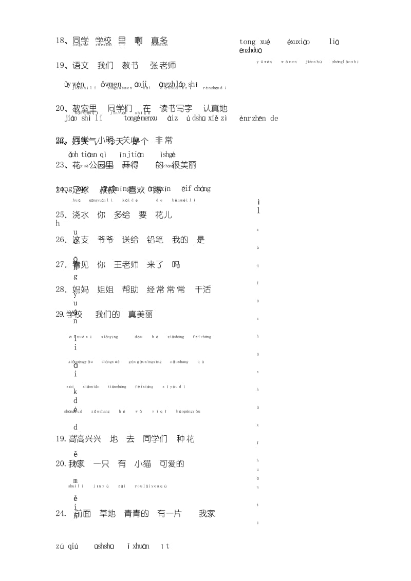 一年级语文-汉语拼音组句子训练名师优质资料.docx_第3页