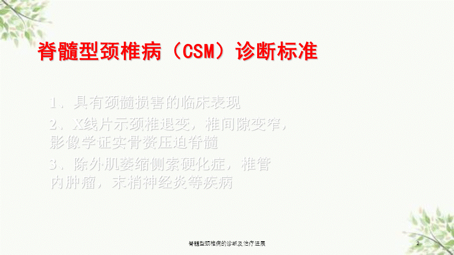 脊髓型颈椎病的诊断及治疗进展课件.ppt_第2页