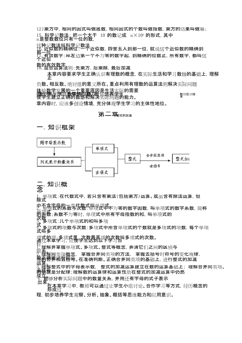 人教版七年级数学上册知识点思维导图与总结.docx_第3页