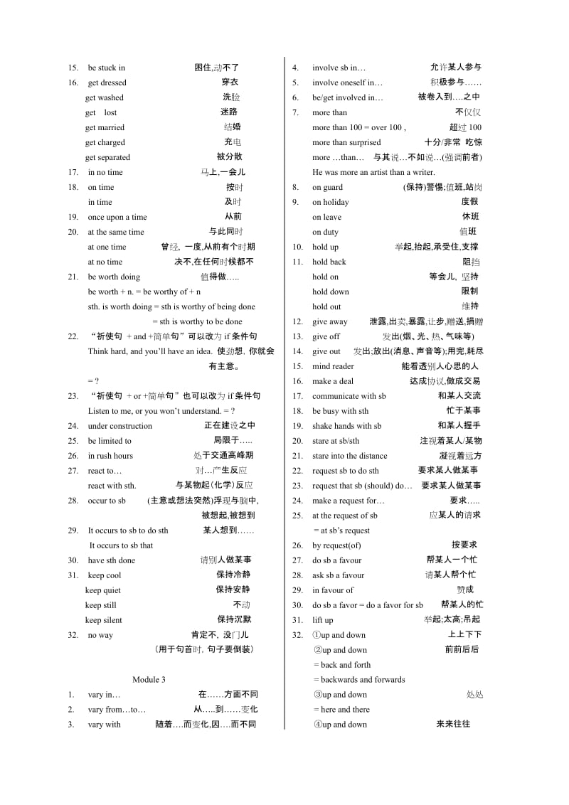 外研版高中英语必修4短语及句子教学提纲.docx_第2页