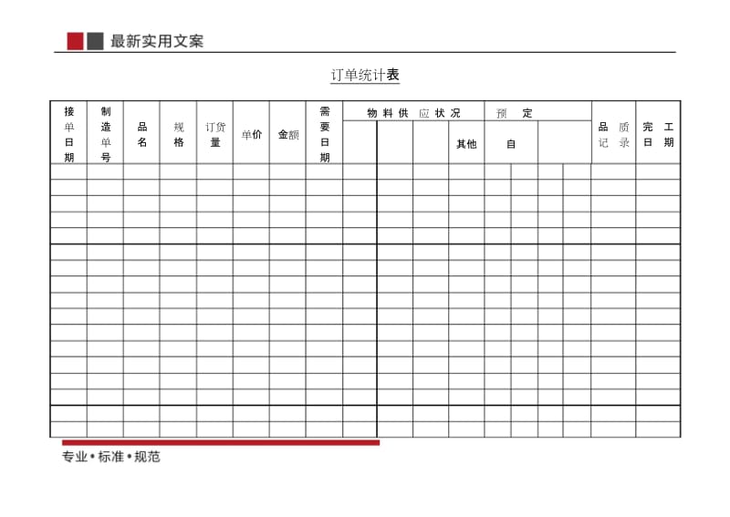 【表格】订单统计表(范本).docx_第1页