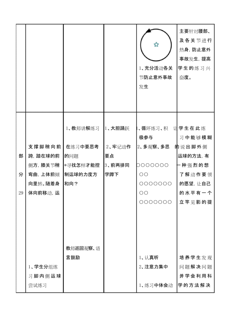 六年级体育教案-足球二脚外侧运球 全国通用.docx_第2页