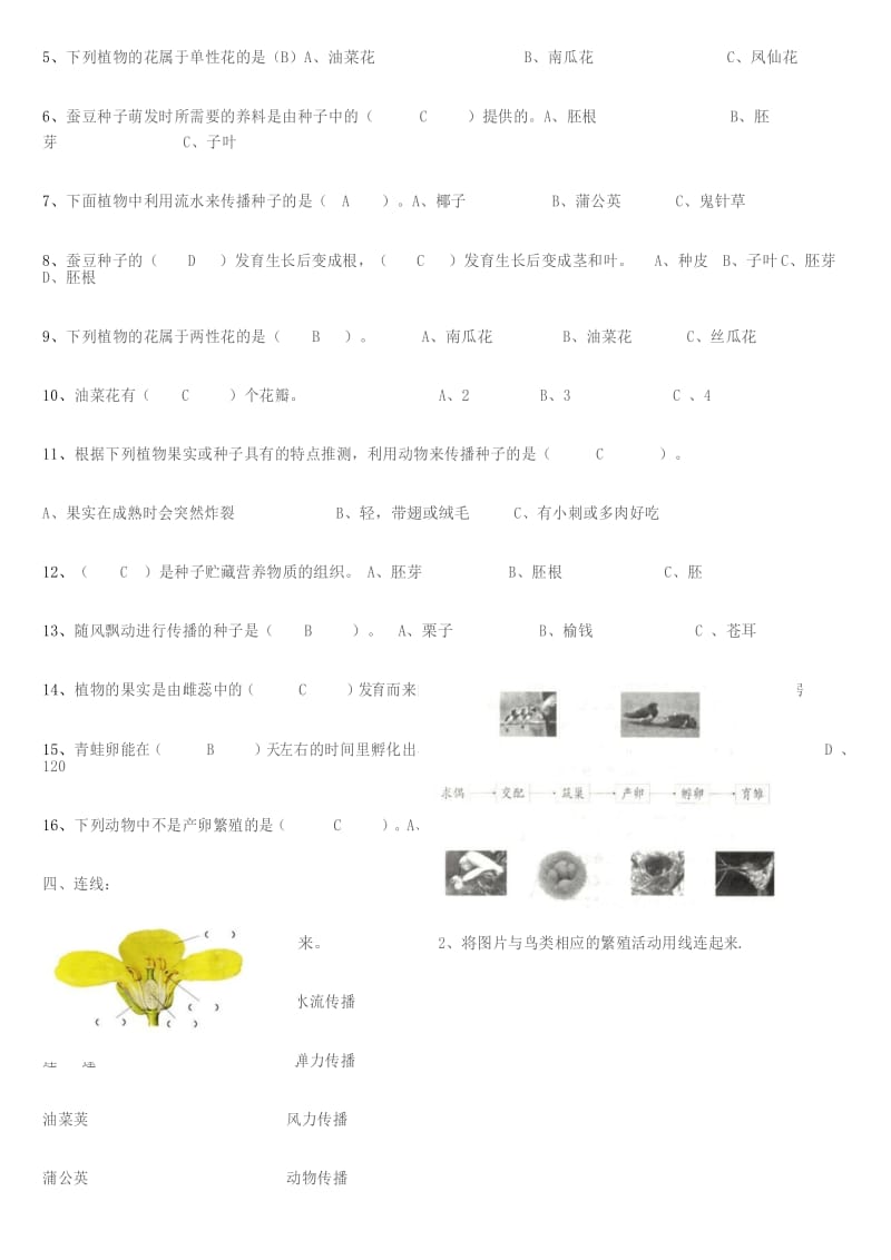 小学科学四年级下册测试题答案.docx_第3页